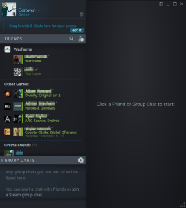 Steam Friends' List Screenshot