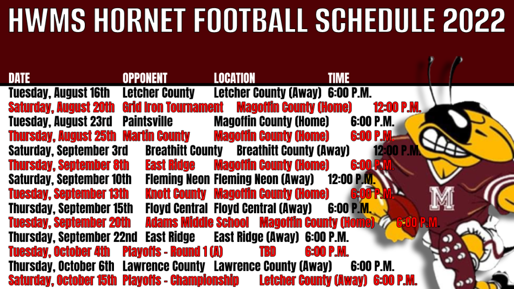 Magoffin County Football Schedule